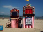 Replica 'Victorian' show next to the 'beach' booth